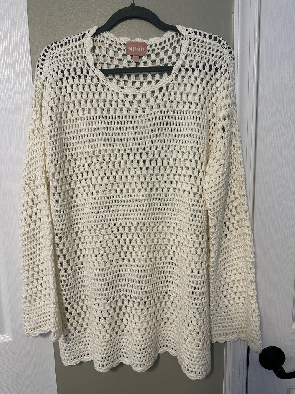 Show me your mumu Cream Crochet Cover Up